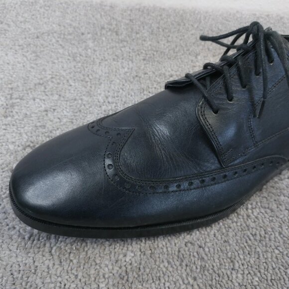 Cole Haan Grand OS Jefferson Wingtip Oxford Mens 11.5 Shoes Black Leather C23795 - Picture 5 of 12